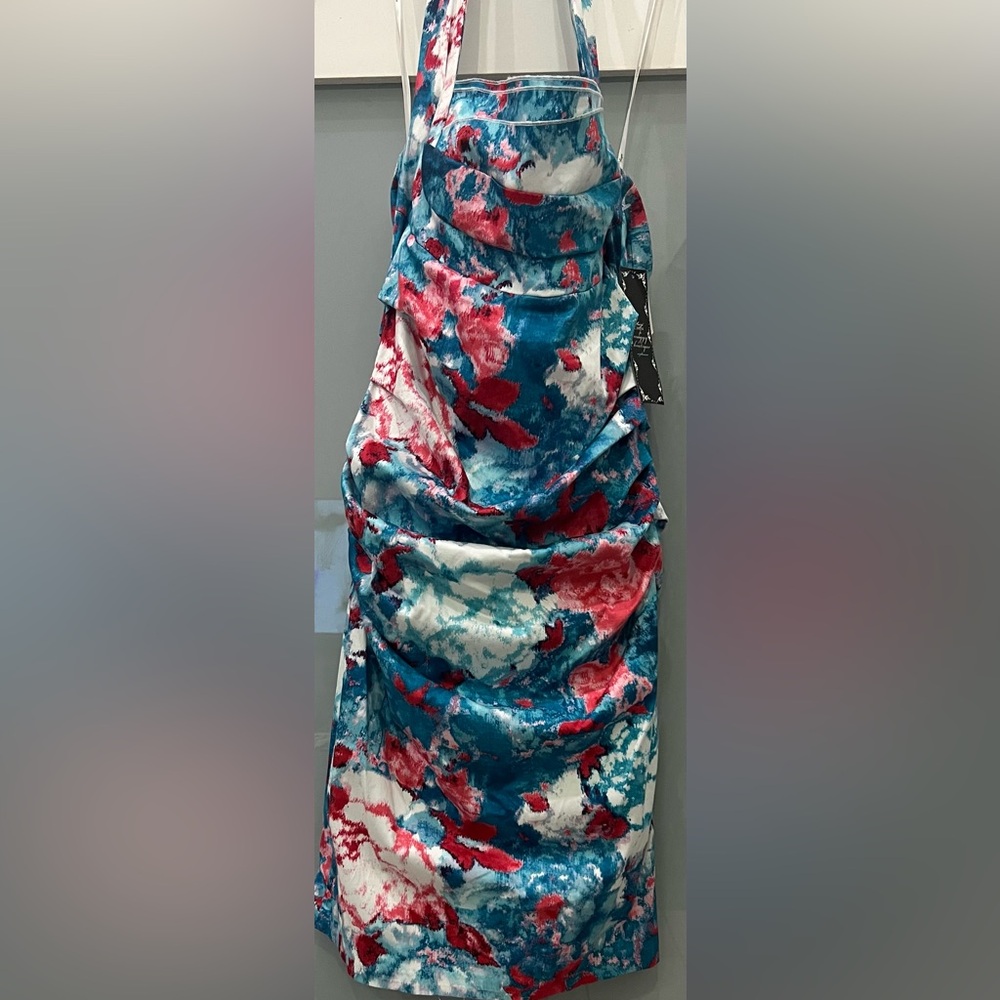 Suzy Chin for Maggy Boutique Halter Ruched Dress Size 4
